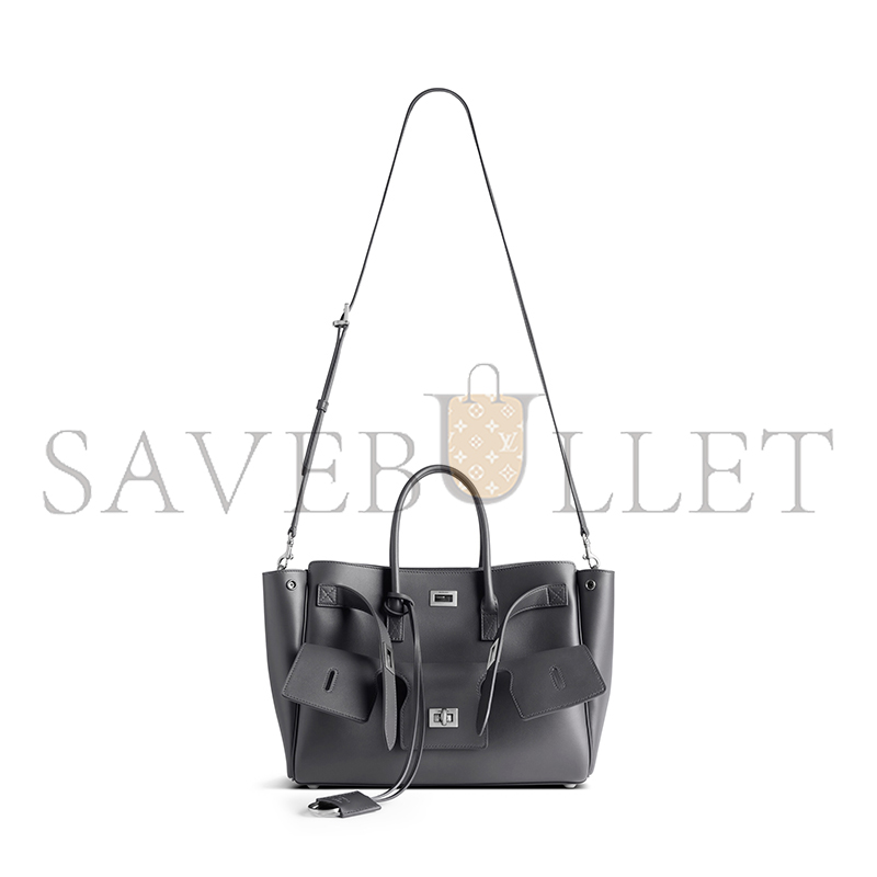 BALENCIAGA WOMEN'S BEL AIR CARRY ALL BAG SMALL IN GREY 8356892ABAW1239 (29.5*20.3*11.9cm) BALENCIAGA WOMEN'S BEL AIR CARRY ALL BAG SMALL IN GREY 8356892ABAW1239 (29.5*20.3*11.9cm)